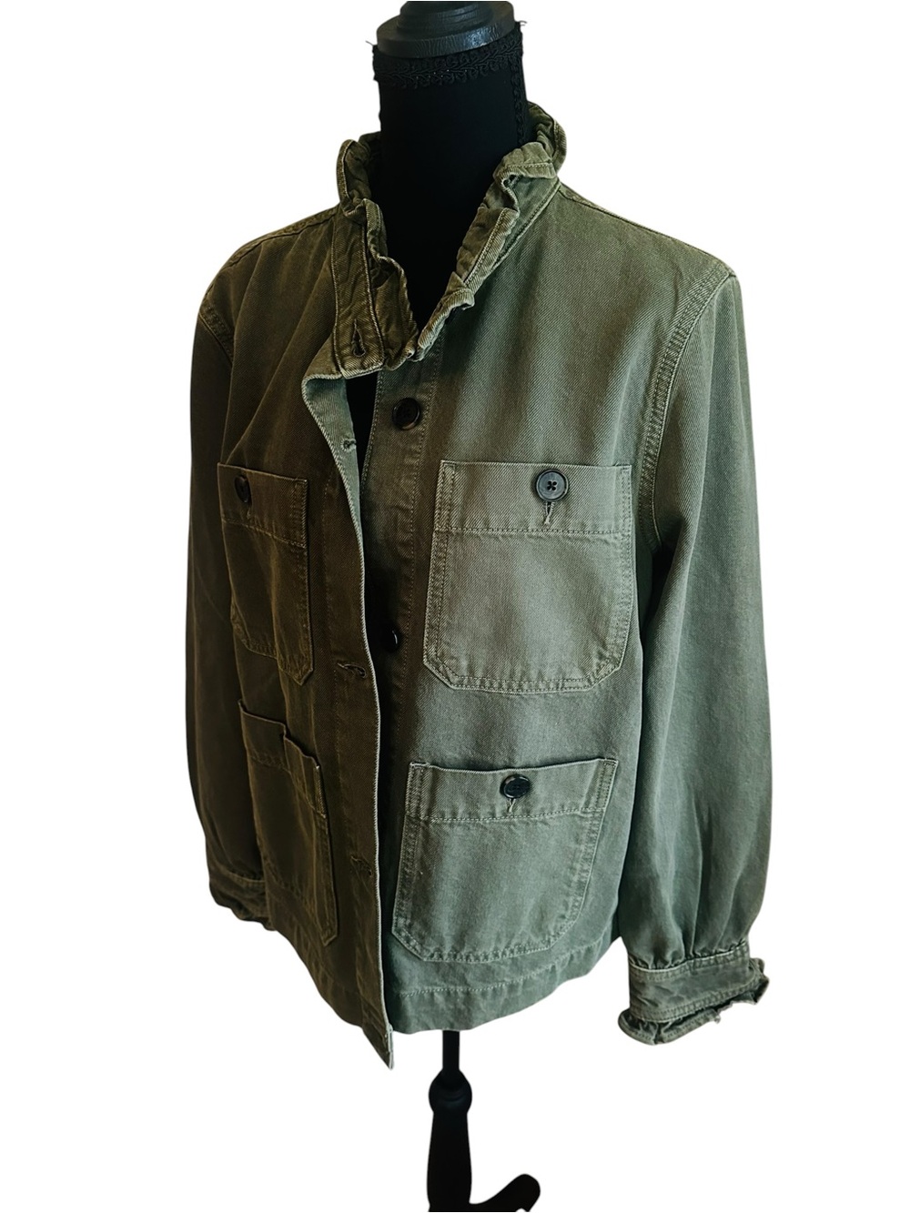 Boden Military-Style Olive Utility Field Jacket